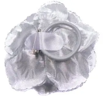 Haarbloem Roos Zilver | Elastiek - Afbeelding 2