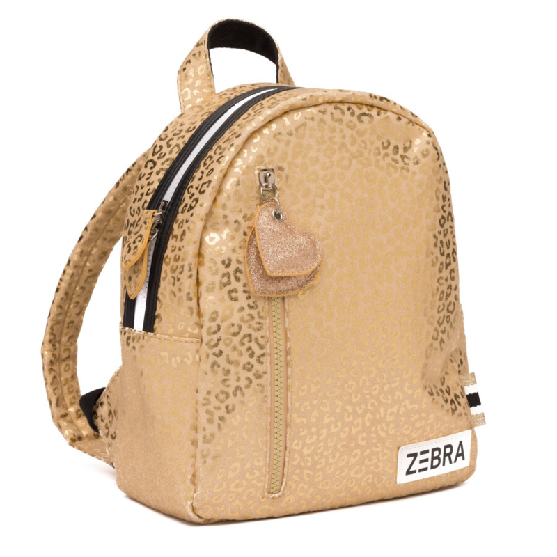 Zebra Rugzak Gold Metalic Leo (s) + Gratis Kadootje - Afbeelding 2