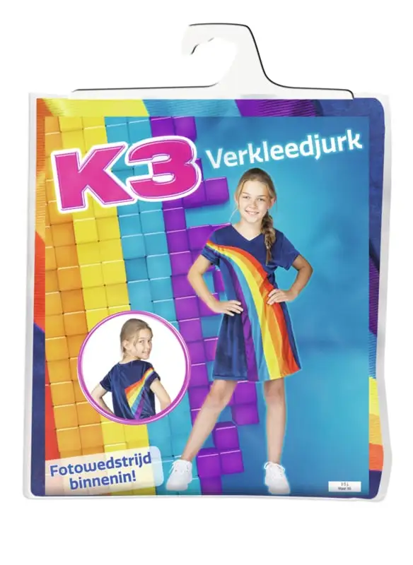 K3 Jurkje Regenboog Blauw + Kroontje - Afbeelding 6