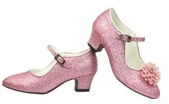 Prinsessen Schoenen Lichtroze Glitter + Kadootje