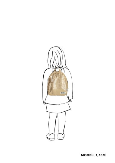 Zebra Rugzak Gold Metalic Leo (s) + Gratis Kadootje - Afbeelding 5