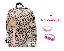 Zebra Rugzak Panter White Spot (m) + Gratis Armbandje